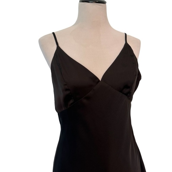 Forever 12 new with tags black satin mini dress - Picture 3 of 16